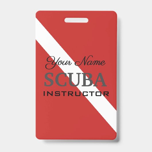 BADGE BALISE D'INSTRUCTEUR DE SCUBA POUR LES PLONGEURS E (Front)