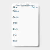 Badge Balise Nom de la cage du lapin blanc (Arrière)