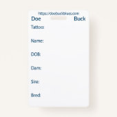 Badge Balise Nom de la cage du lapin blanc (Dos)