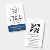 Badge Balise Nom de l'employé de l'entreprise Code QR de (Avant & arrière)