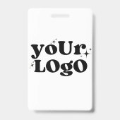Badge Balise Nom de l'employé personnalisé Logo d'entrep (Arrière)