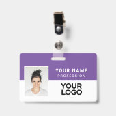 Badge Balise Nom photo de l'employé de l'entreprise pour (Avant avec clip)
