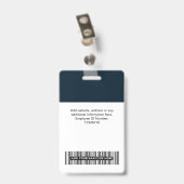Badge Balise Personnel photo Nom de l'employé (Arrière avec clip)