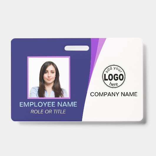 Badge Balises de nom de photo de l'employé personnalisé  (Avant)