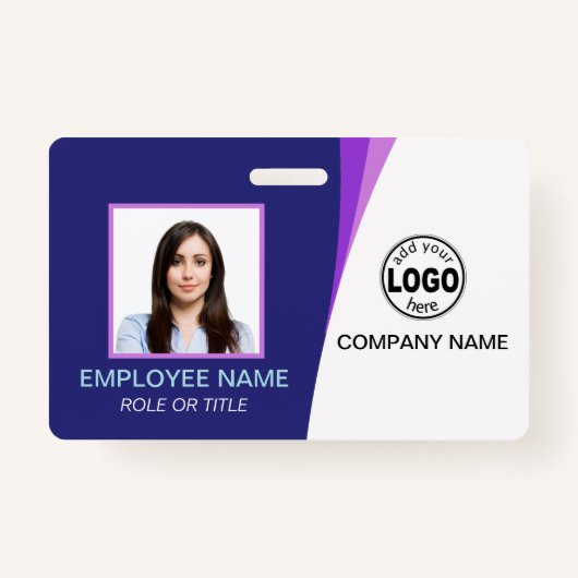 Badge Balises de nom de photo de l'employé personnalisé (Devant)