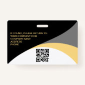 Badge Balises de nom d'employé de l'entreprise personnal (Dos)