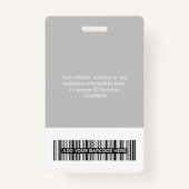 Badge Balises de nom d'employé d'entreprise personnalisé (Dos)