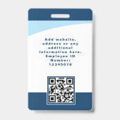 Badge Balises de nom d'employé personnalisé (Arrière)