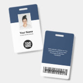 Badge Balises de nom d'employé personnalisé (Avant & arrière)