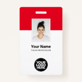 Badge Balises de nom d'employé personnalisé (Devant)