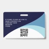 Badge Balises personnalisées du nom de l'employé de l'en (Arrière)