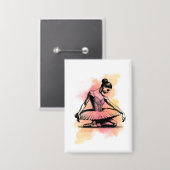 Badge Ballerine dansant en couleur (Recto/Verso)