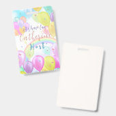 Badge Ballon Pastel Anniversaire  (Avant & arrière)