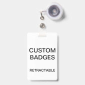 Badge BANDE CLIP RETRACTABLE personnalisée (Face avec clip rétractable)