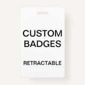 Badge BANDE CLIP RETRACTABLE personnalisée (Devant)