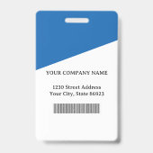 Badge Bande de logo d'entreprise personnalisé Code à bar (Arrière)
