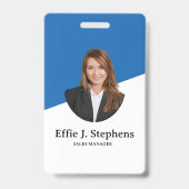 Badge Bande de logo d'entreprise personnalisé Code à bar (Avant)