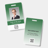 Badge Bande de logo d'entreprise personnalisée Code-barr (Avant & arrière)