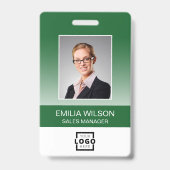 Badge Bande de logo d'entreprise personnalisée Code-barr (Avant)