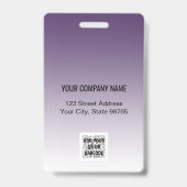 Badge Bande de logo d'entreprise personnalisée Code-barr (Arrière)