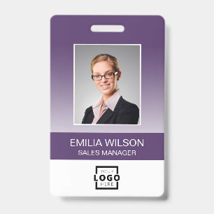 Badge Bande de logo d'entreprise personnalisée Code-barr