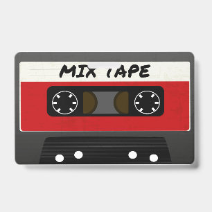 Badge Bande Mixte Rouge - Cadeau Rétro Inspiré des Année