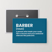 Badge Barbershop Funny Définition (Recto/Verso)