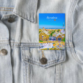 Badge Barcelone, Espagne - Parc Guell Mosaïque Gaudi (Insitu)