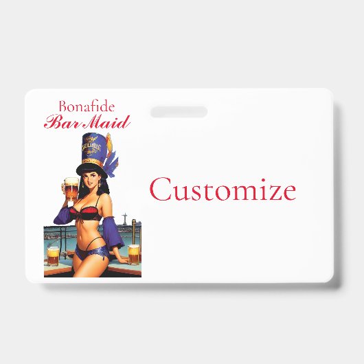 Badge Barmaid authentique Thunder_Cove (Avant)
