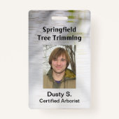 Badge Barque de bouleau Rustique Nature Personnalisée (Devant)