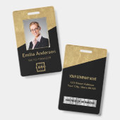 Badge Barre de code de logo d'entreprise personnalisé Ph (Avant & arrière)