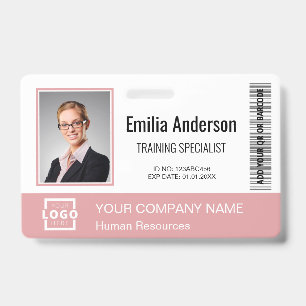 Badge Barre de code personnalisée pour entreprise avec l