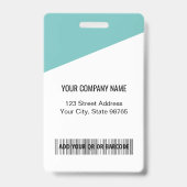 Badge Barre de logo de société personnalisée Code-barres (Arrière)
