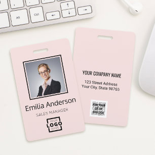 Badge Barre de logo d'entreprise personnalisée Code-barr