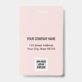 Badge Barre de logo d'entreprise personnalisée Code-barr (Arrière)