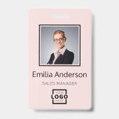 Badge Barre de logo d'entreprise personnalisée Code-barr (Avant)