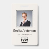 Badge Barre de logo d'entreprise personnalisée Code-barr (Avant)