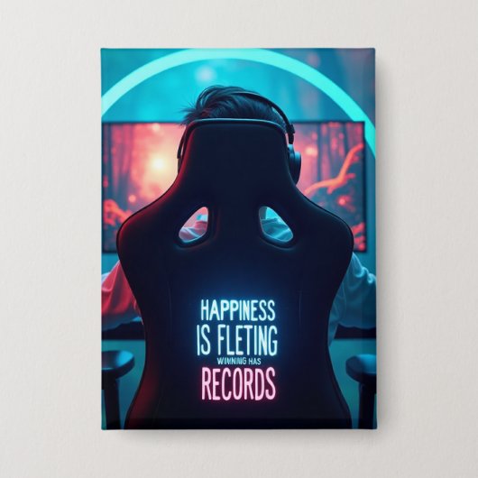 Badge Barre Mat : La victoire a des enregistrements (Recto)