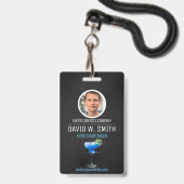Badge Bartender for Events Bartender professionnel Barma (Face avec cordon)