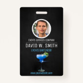 Badge Bartender for Events Bartender professionnel Barma (Devant)