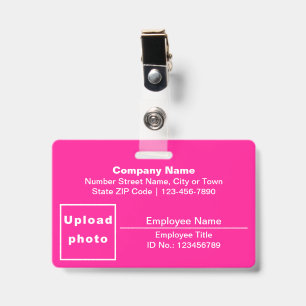 Badge Basé sur le texte avec photo d'employé Rectangle R