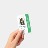 Badge Basic Company Logo Photo Green Employee ID (Manuel / portable)