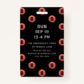 Badge Basketball VIP Event Photo Anniversaire (Dos)