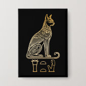 Badge Bastet, déesse égyptienne des chats. Nom dans les (Recto)