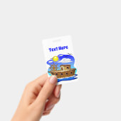 Badge Bateau de pêche dessin animé  (Manuel / portable)