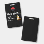 Badge BBQ | Minuteur BBQ Barbecue Drôle Grill Friture Ca (Avant & arrière)