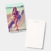 Badge Beach Girl Thunder_Cove (Avant & arrière)