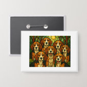 Badge Beagle Buttons est sucré (Recto/Verso)