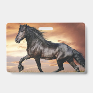 Badge Beau Cheval Noir