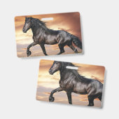 Badge Beau Cheval Noir (Recto et verso)